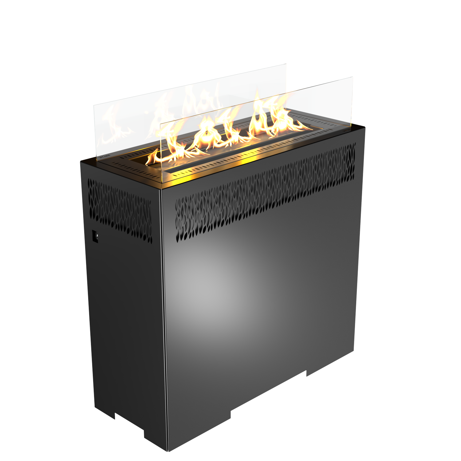 Hitze Gas-Terrassenheizung FUENTE L 12,3 kW schwarz Gasheizung Gas-Gartenheizer