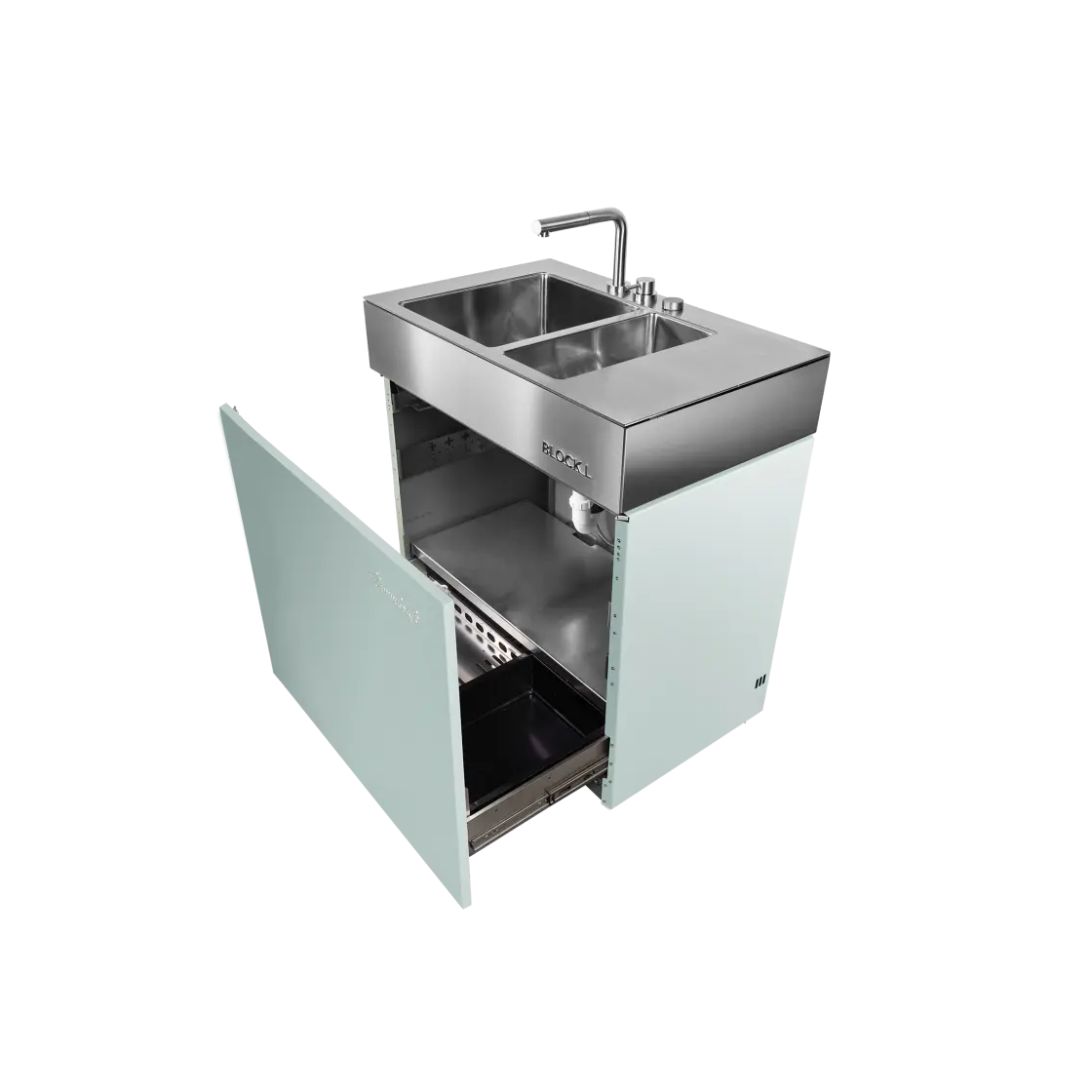 Flammkraft Outdoor-Küchenmodul BLOCK L Pool Waschbecken Grillmodul BBQ