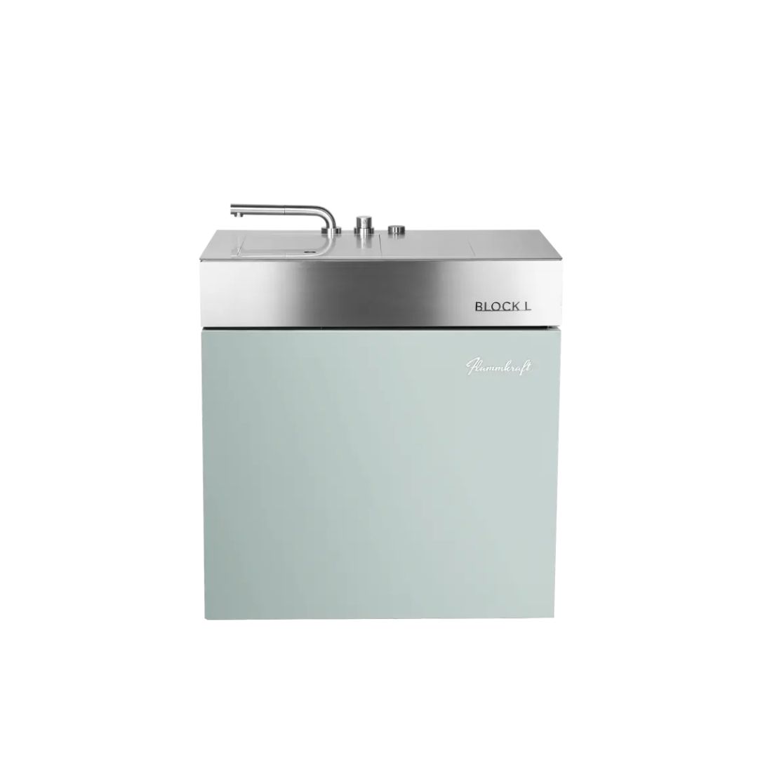 Flammkraft Outdoor-Küchenmodul BLOCK L Pool Waschbecken Grillmodul BBQ