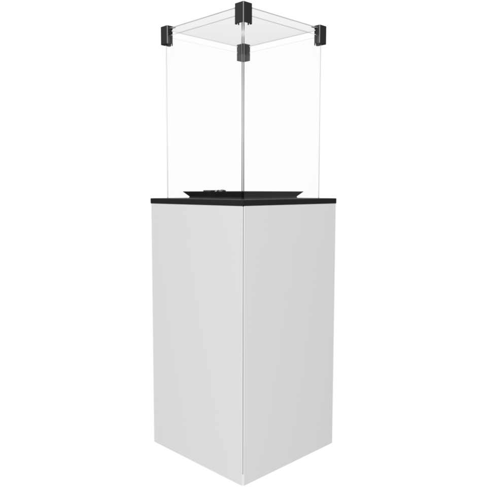 KRATKI Gaskamin PATIO MINI Glas Weiss Manuell Gasheizgerät 4-8,2 kW