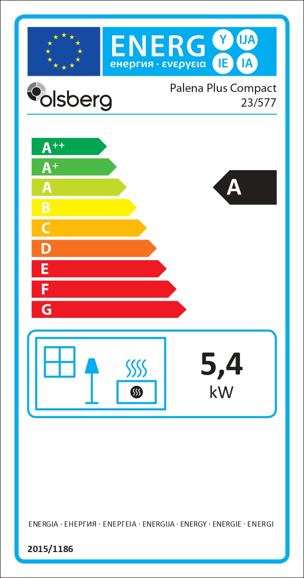 Olsberg Kaminofen Palena Compact 5 kW Ofen Stahl-Schwarz Kamin