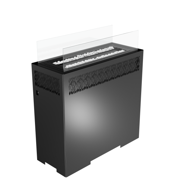 Hitze Gas-Terrassenheizung FUENTE L 12,3 kW schwarz Gasheizung Gas-Gartenheizer