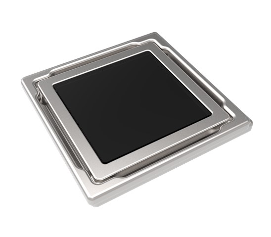 Duschrinne Edelstahl Bodenablauf Ablaufrinne Duschablau Bad 110x110mm Schwarz