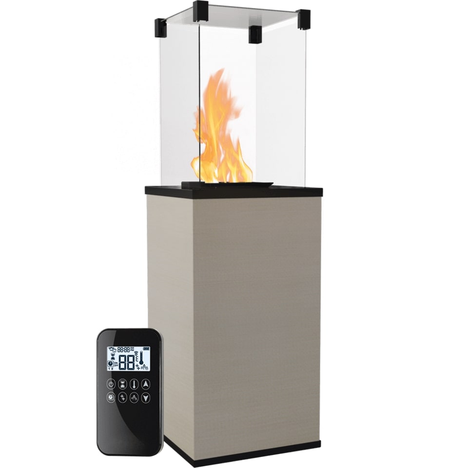 KRATKI Gaskamin PATIO Mini Quarzstein Filo Oro Gasheizgerät 4-8,2 kW