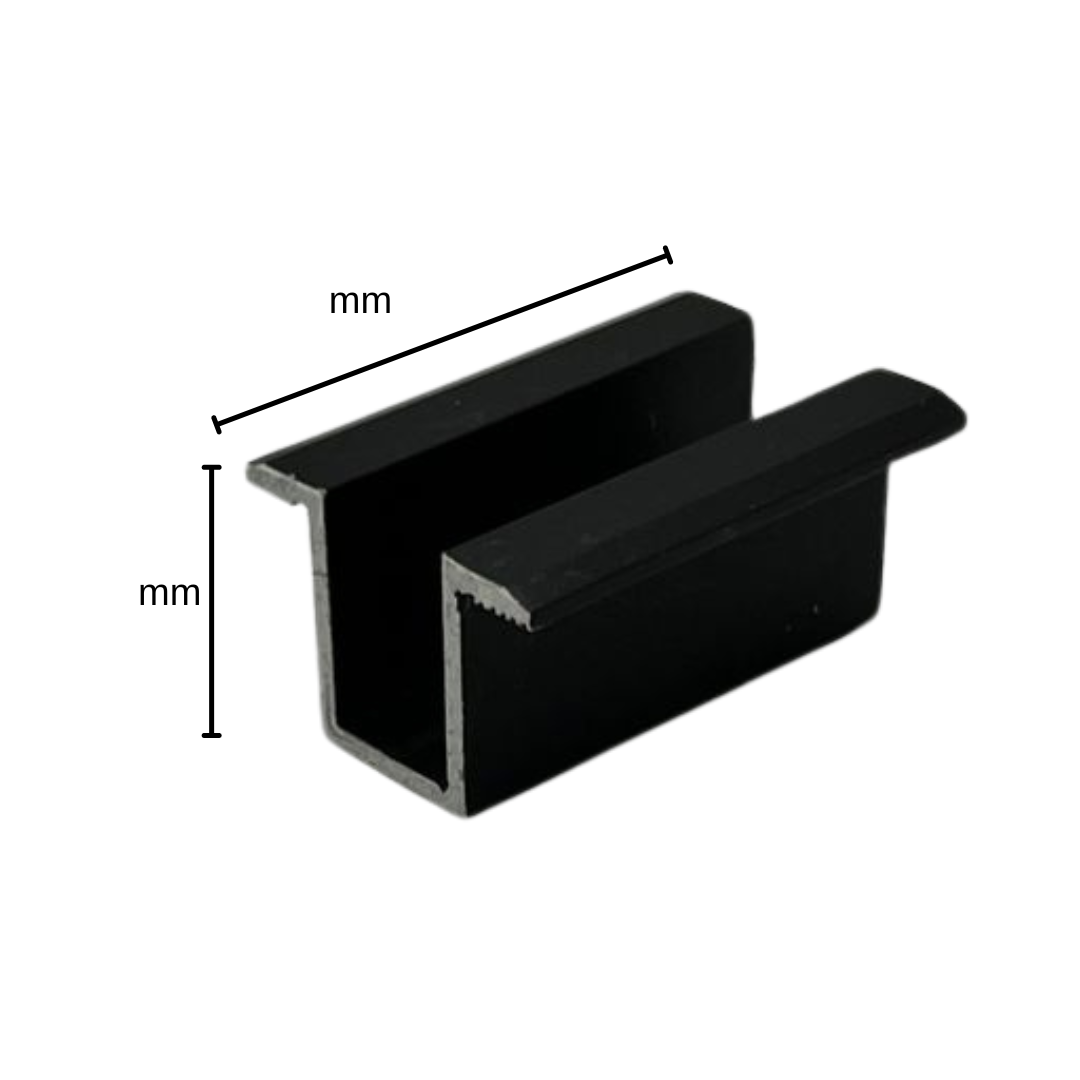 FeuerAnker Mittelklemme Aluminium 50 mm Länge schwarz PV Halterung Solar