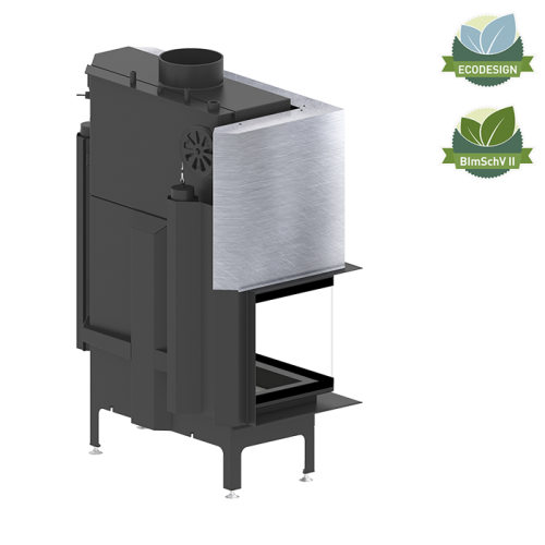Kaminofen Hitze ALBERO Aquasystem ALAQS 90×41.LG-D 21 kW Links Kaminofeneinsatz