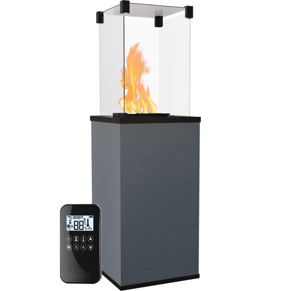 KRATKI Gaskamin PATIO Mini Quarzstein Filo Mercurio Gasheizgerät 4-8,2 kW