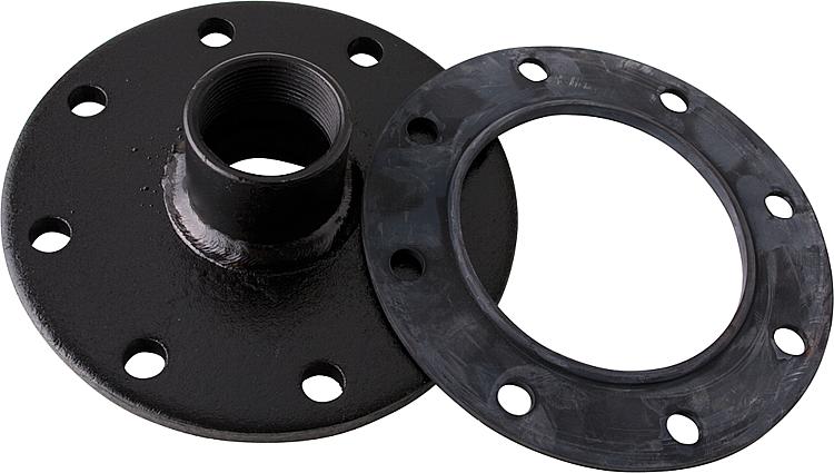 Flanschplatte 8-Loch 180 mm mit 1 1/2 Zoll IG und Dichtung Adapter Elektroheizer
