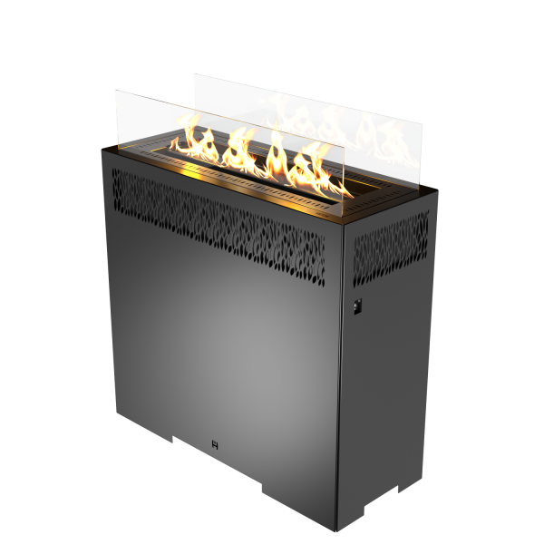 Hitze Gas-Terrassenheizung FUENTE L 12,3 kW schwarz Gasheizung Gas-Gartenheizer