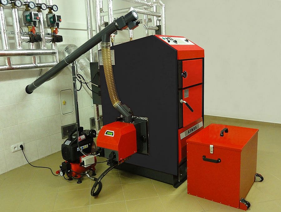 ATMOS automatische Ascheaustragung 135 L Aschebox für P80 Pelletkessel