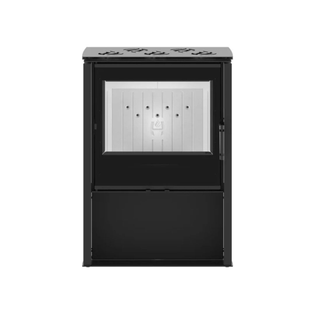 Kaminofen Hitze LUPO M 8,7 kW Freistehender Kamin mit Heizplatte Ofen Holzofen