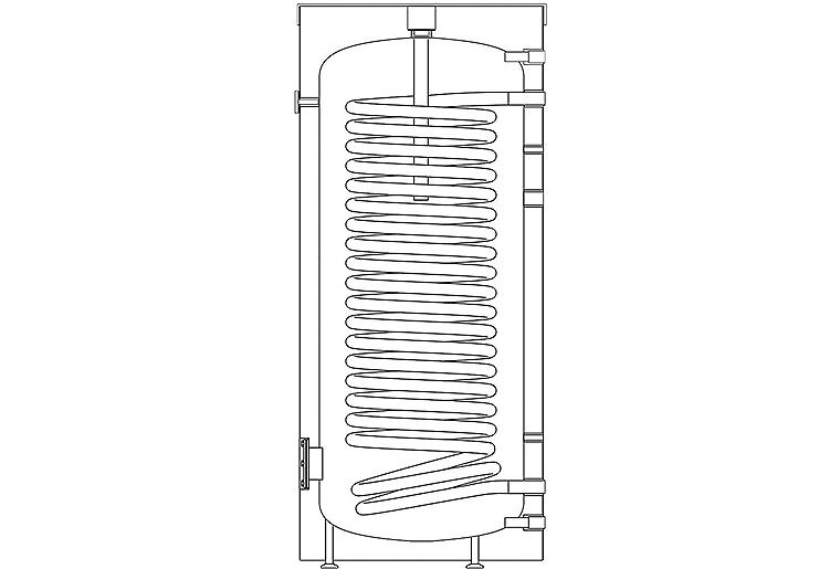 Kospel Warmwasser-Wärmepumpenspeicher SWP-201 emailliert 1 Wärmetauscher Wasser