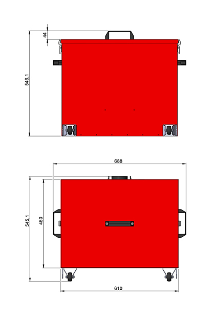 ATMOS automatische Ascheaustragung 135 L Aschebox für P14 und P21 Pelletkessel