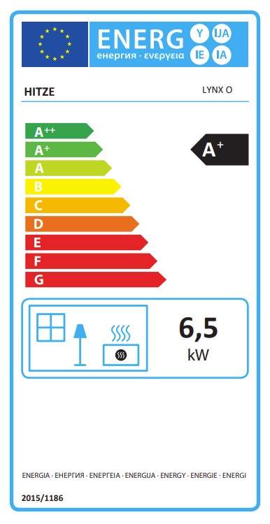 Hitze freistehender Kamin LYNX O 6,5 kW  Kaminofen Wärmequelle Standkamin schwarz