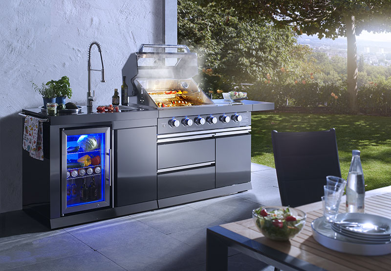 Buschbeck Cambridge 4-Brenner-Gasgrill Outdoorküche Edelstahl Grill Gartenküche