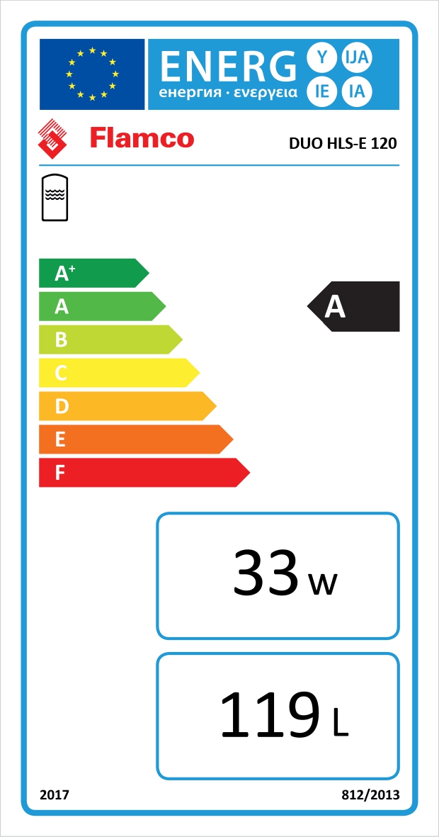Flamco Edelstahl-Standspeicher FlexTherm DUO HLS-E 120 Liter 70mm GPS Isolierung