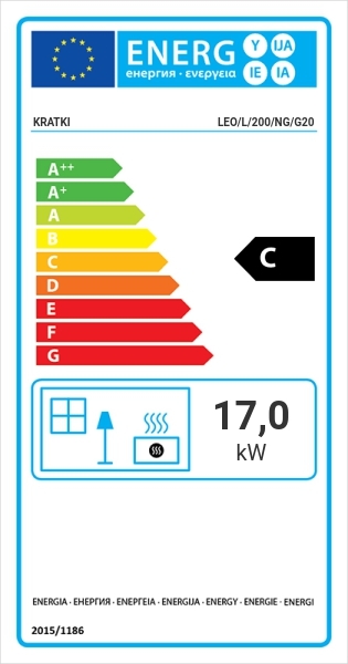 Gaskamin Kratki LEO 200 schwarz 17 kW Erdgas LPG Thermische Steuerung Kamin Heizkamin