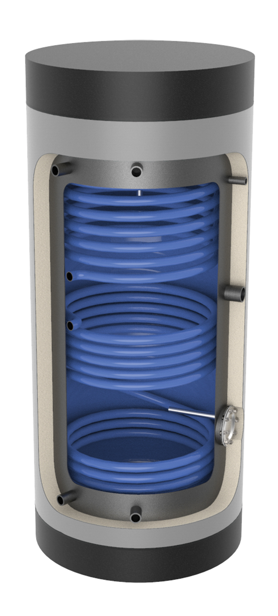 Solarspeicher 200 Liter SP-2-200 Trinkwasserspeicher Warmwasserspeicher Boiler