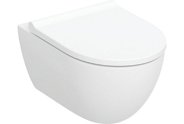 Geberit Wandtiefspül-WC Acanto Combi-Pack weiß QuickRelease TurboFlush KeraTect