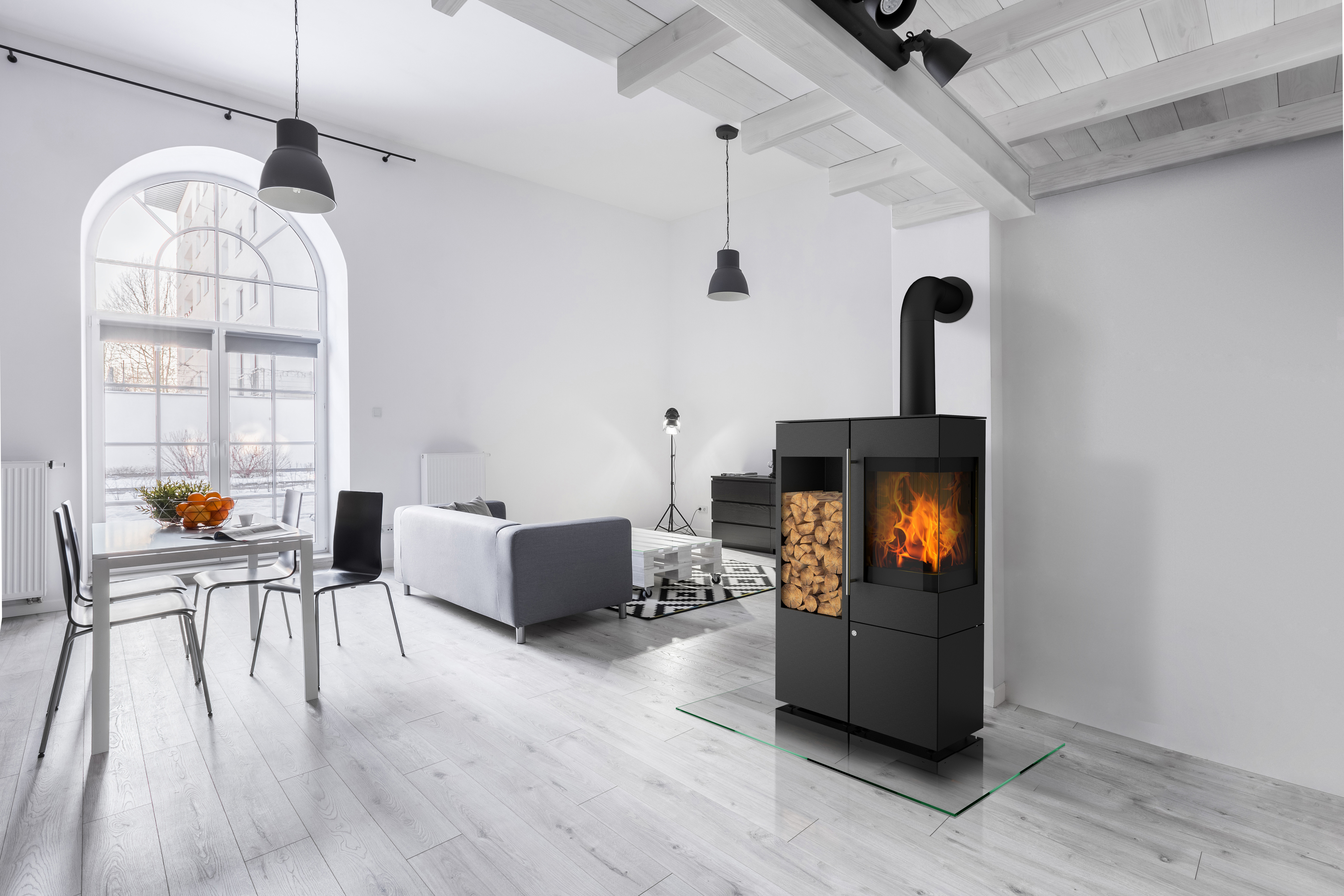 Kaminofen Olsberg IPALA SMART Compact 5 kW Türanschlag Rechts Ofen Holzofen Kamin