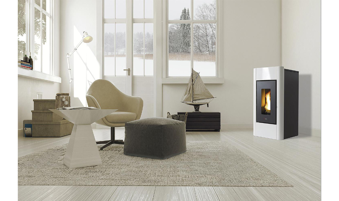 Cadel Pelletofen Sweet 7Air Metall Rot 7 kW Pellet Air Kamin Kaminofen