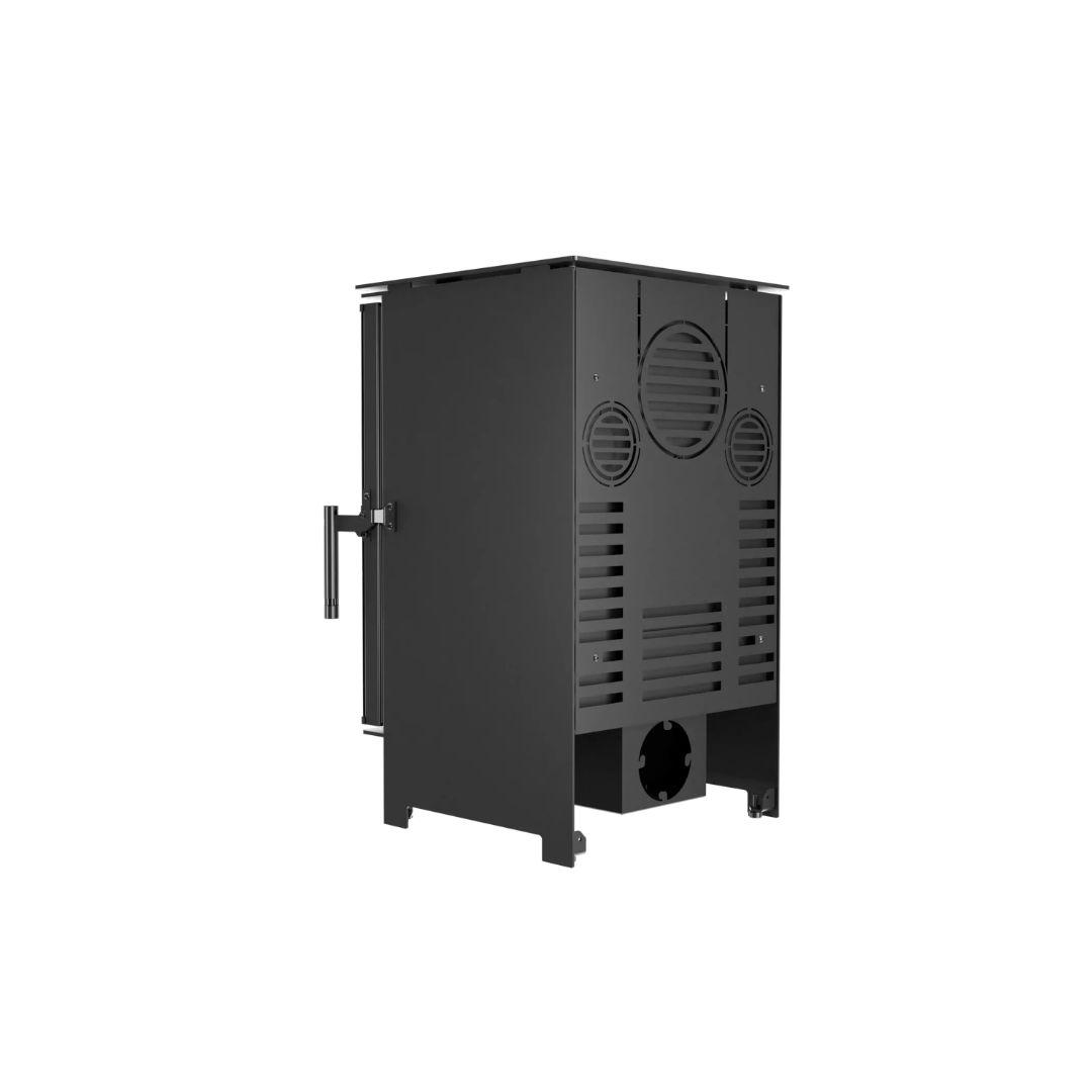 Hitze freistehender Kamin LYNX S 6,5 kW  Kaminofen Wärmequelle Standkamin schwarz