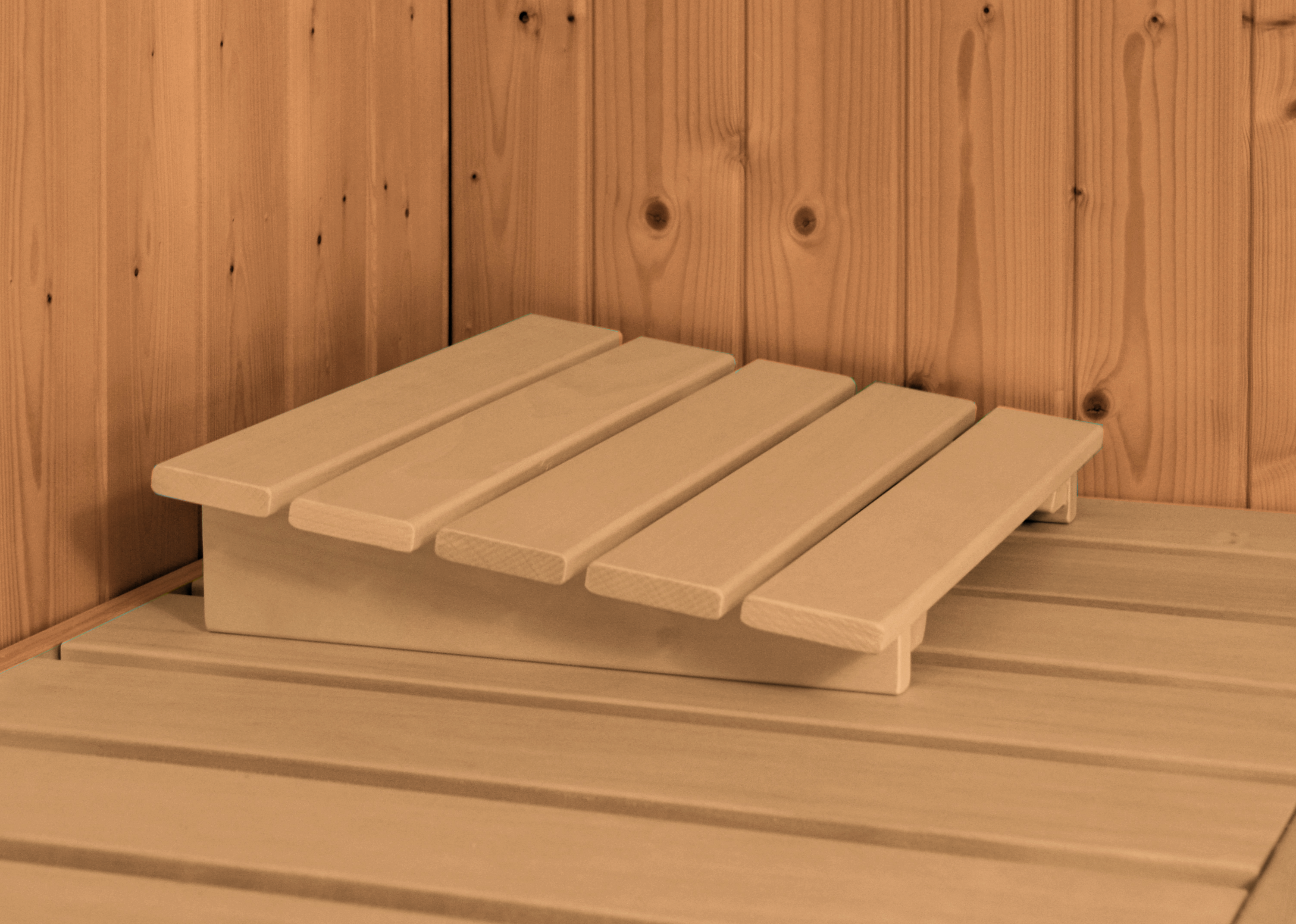 Karibu Sauna Amara - Massivholzsauna (Eckeinstieg)- vorgefertigte Elemente