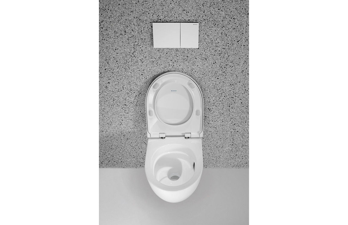 Geberit Wandtiefspül-WC Acanto Combi-Pack weiß QuickRelease TurboFlush KeraTect