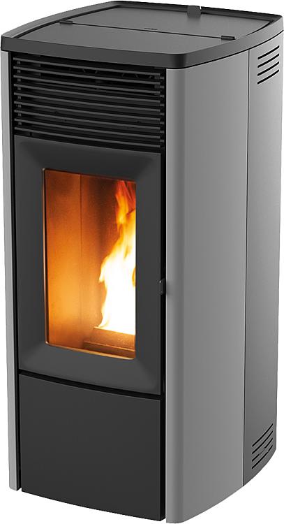 MCZ Pelletofen wassergeführt EGO Hydromatic 12 R 11,8 kW Silber Holzpellets