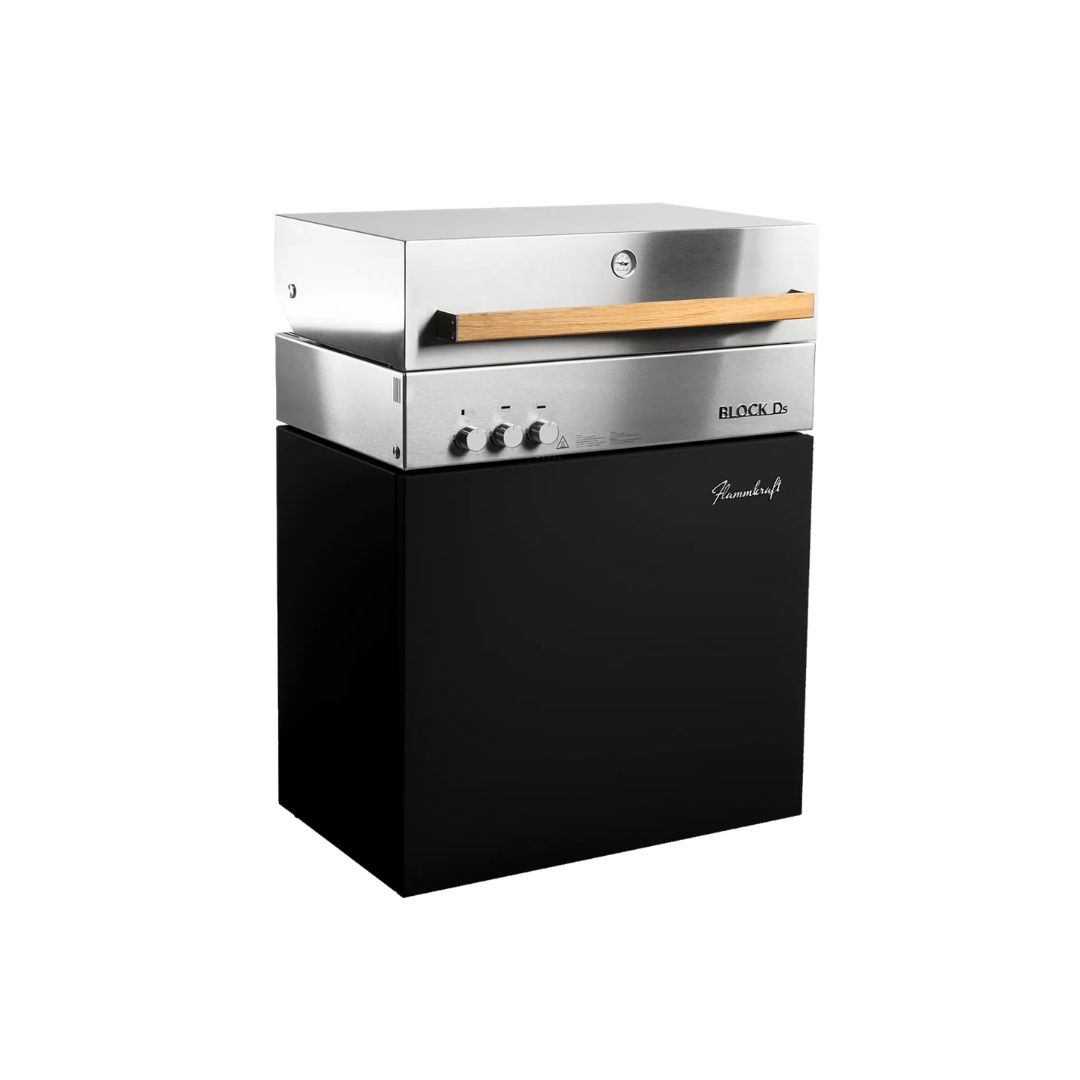 Flammkraft BLOCK Ds Gen. 5 Elfenbeinschwarz 12,8 kW 75°C bis 900°C BBQ Grill Gas