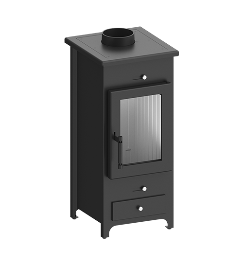 Kaminofen Hitze LEGNO 5,5 kW Freistehender Kamin Ofen Holzofen Kamin Freistehend