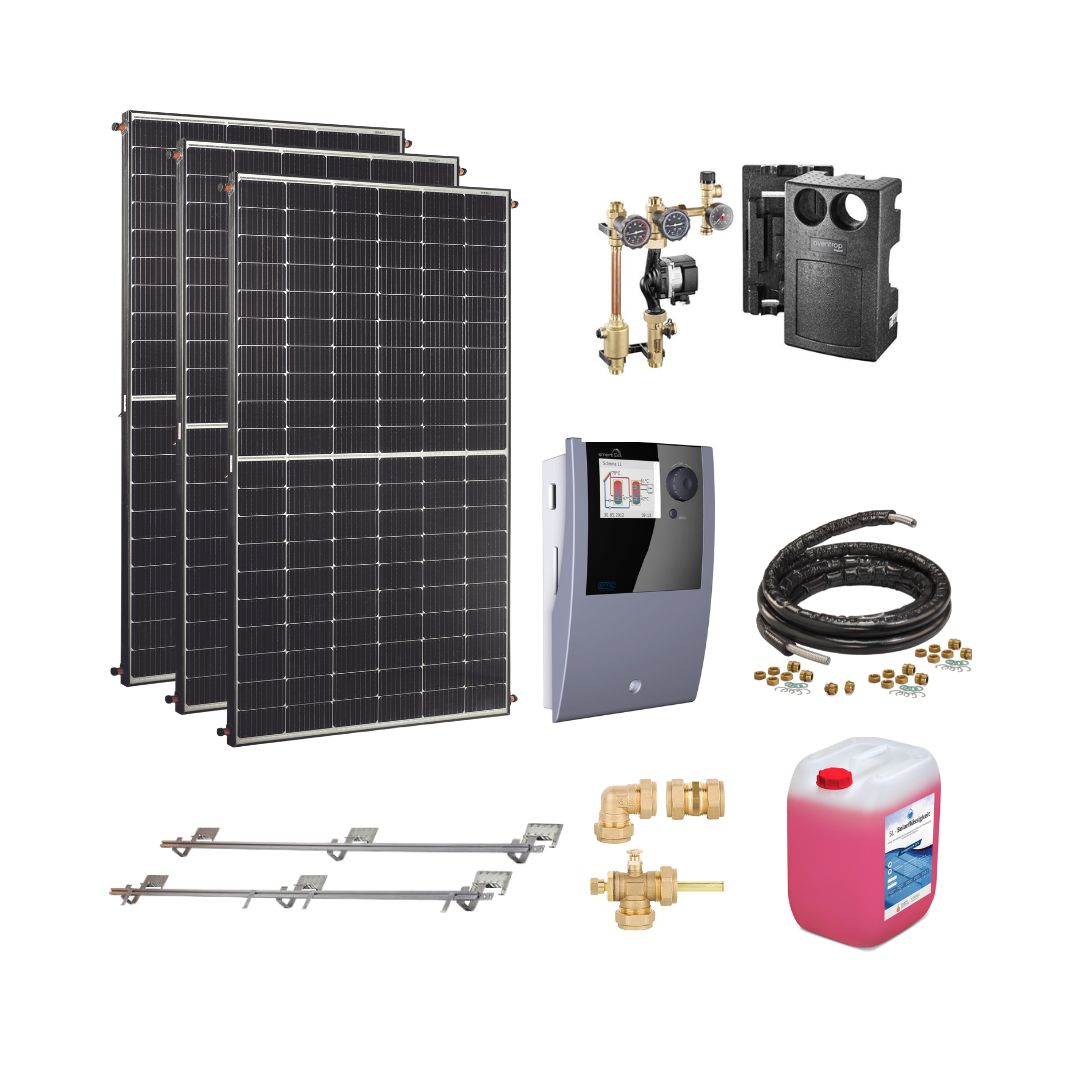 Prisma® PVT4.0 Hybridkollektor Set 6x450 Wp PV Modul Solarthermie Strom Wärme