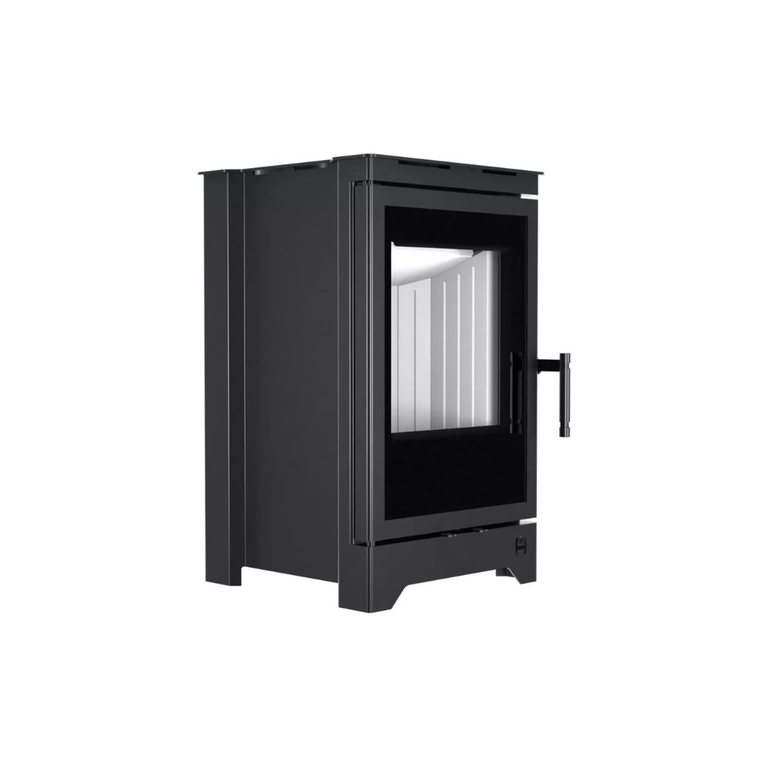 Hitze freistehender Kamin LYNX B 6,5 kW  Kaminofen Wärmequelle Standkamin schwarz
