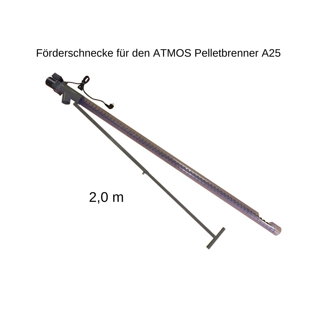 ATMOS - Förderschnecke 1,5-4,0 m Pelletbrenner A25 Pelletkessel Zubehör Pellet