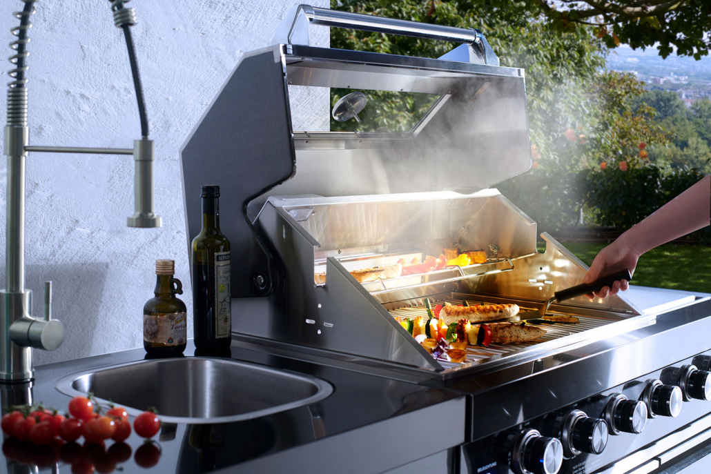 Buschbeck Cambridge 4-Brenner-Gasgrill Outdoorküche Edelstahl Grill Gartenküche