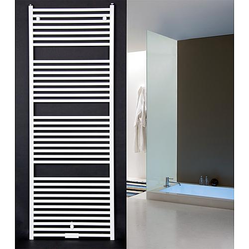 Aluminium-Handtuch-Heizkörper Cool Mittelanschluss 1152x478mm Weiß Bad-Heizkörper
