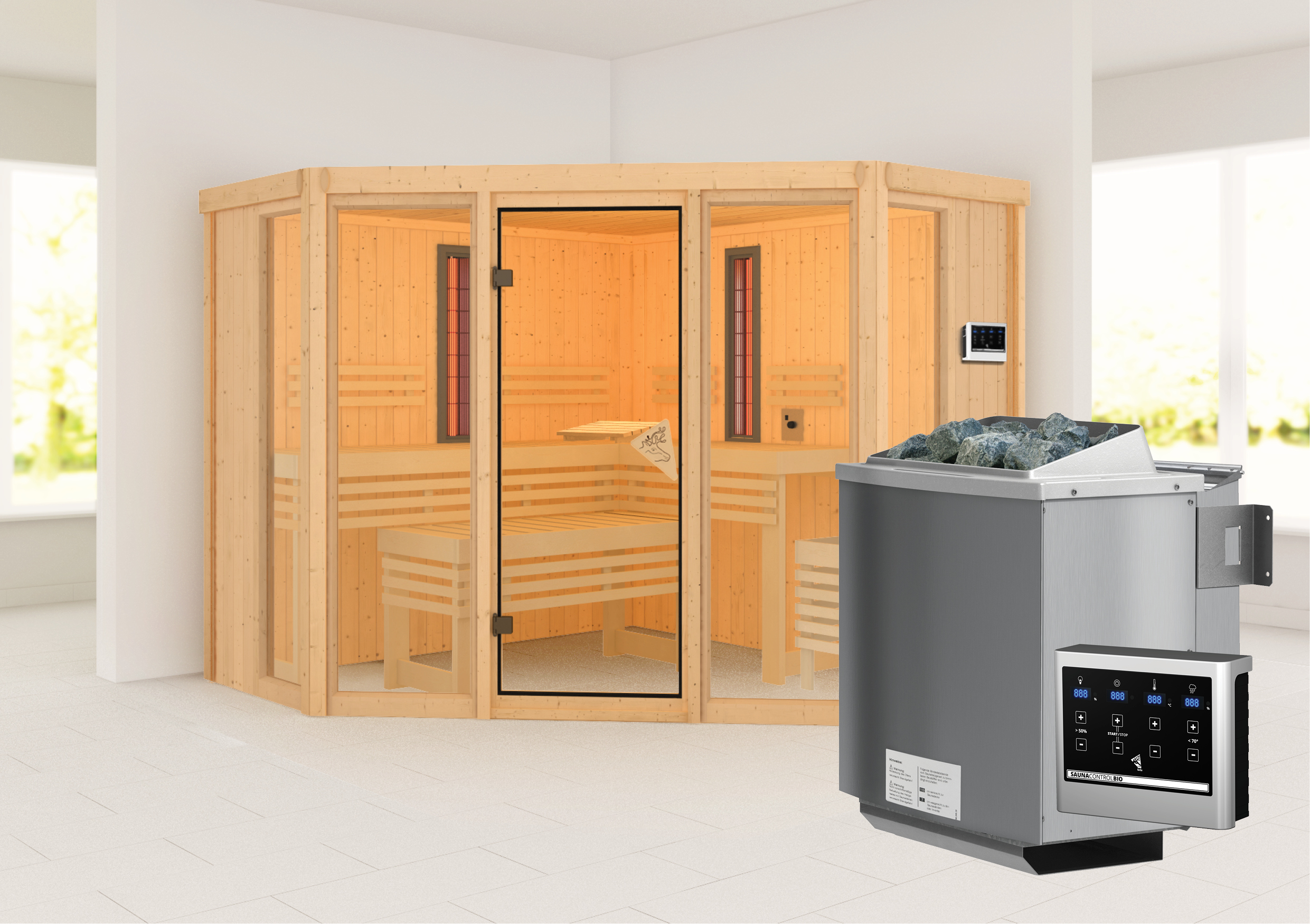 Karibu Sauna Asta - Systemsauna (Fronteinstieg)