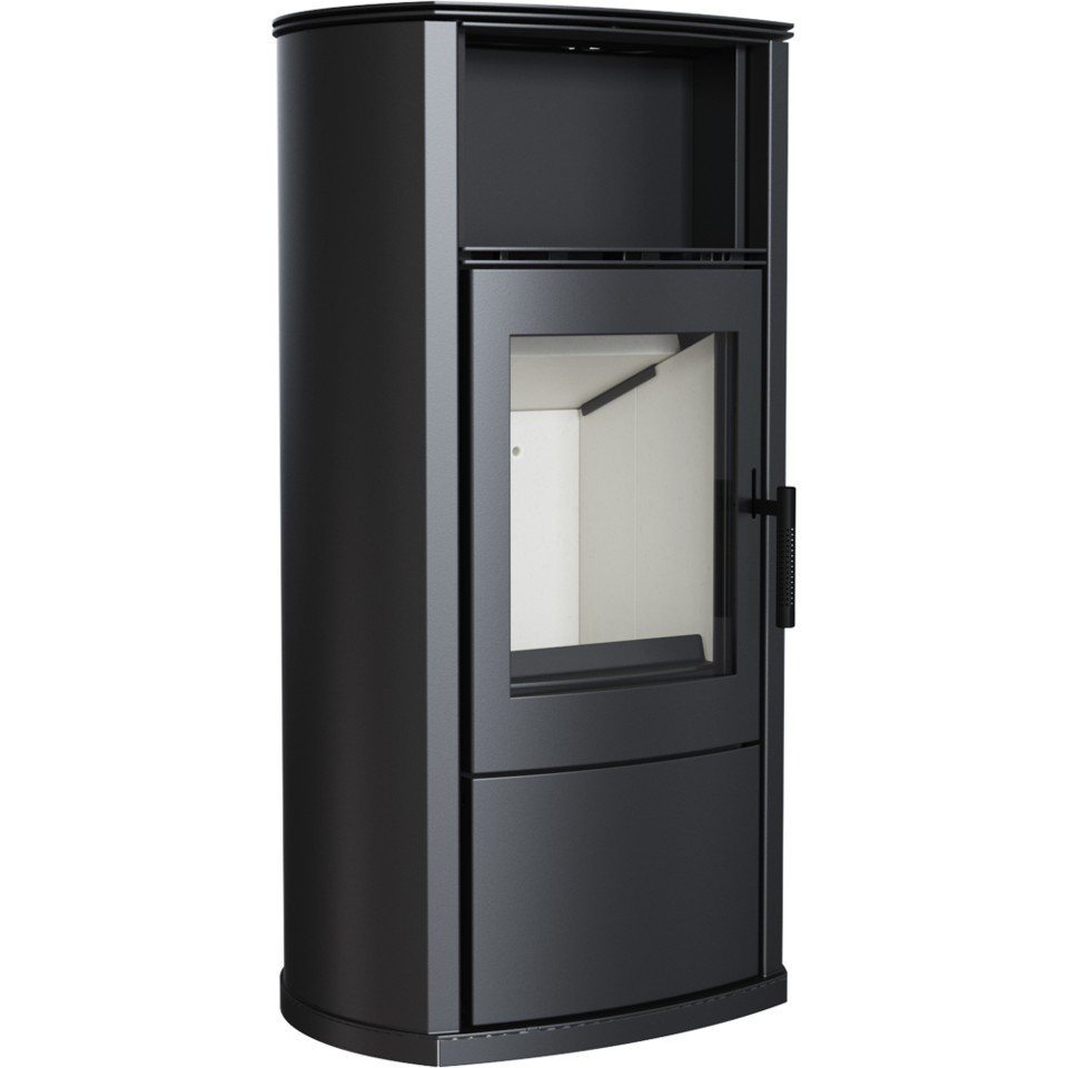 Kratki Kaminofen EPSILON 8 kW Holzofen Ofen Stahl-Schwarz Kamin