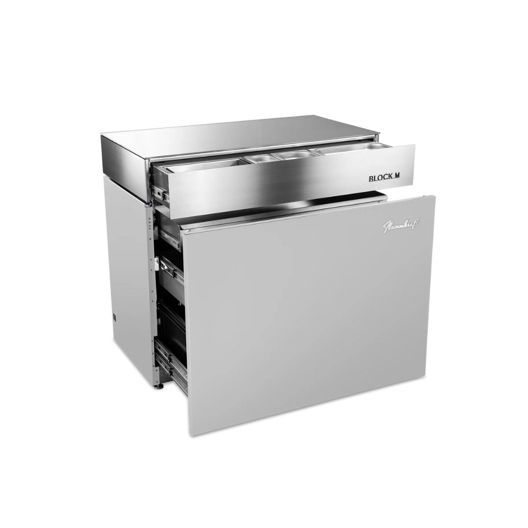 Flammkraft Outdoor-Küchenmodul BLOCK M Gen.5 Lichtgrau Grillmodul Kochmodul