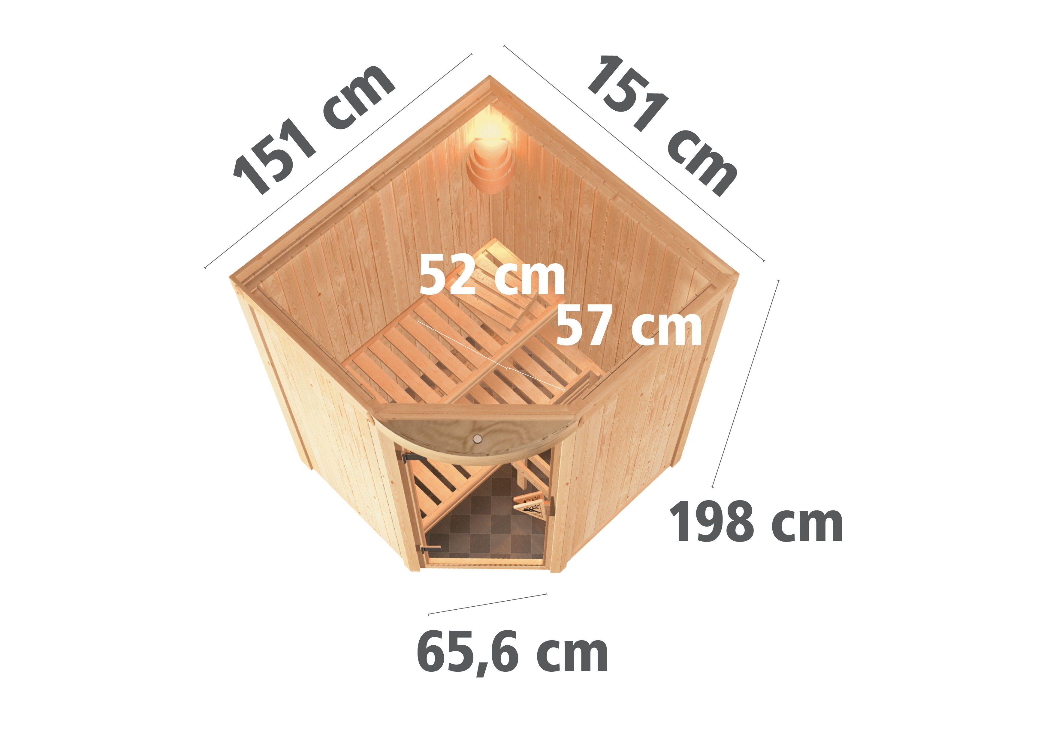Karibu Sauna Asmada - Systemsauna (Rundeinstieg)