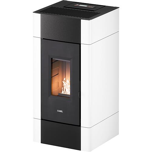 Cadel Pelletofen Cristal 9 Metall Weiß 8,5 kW Pellet Air Kamin Kaminofen belüftet
