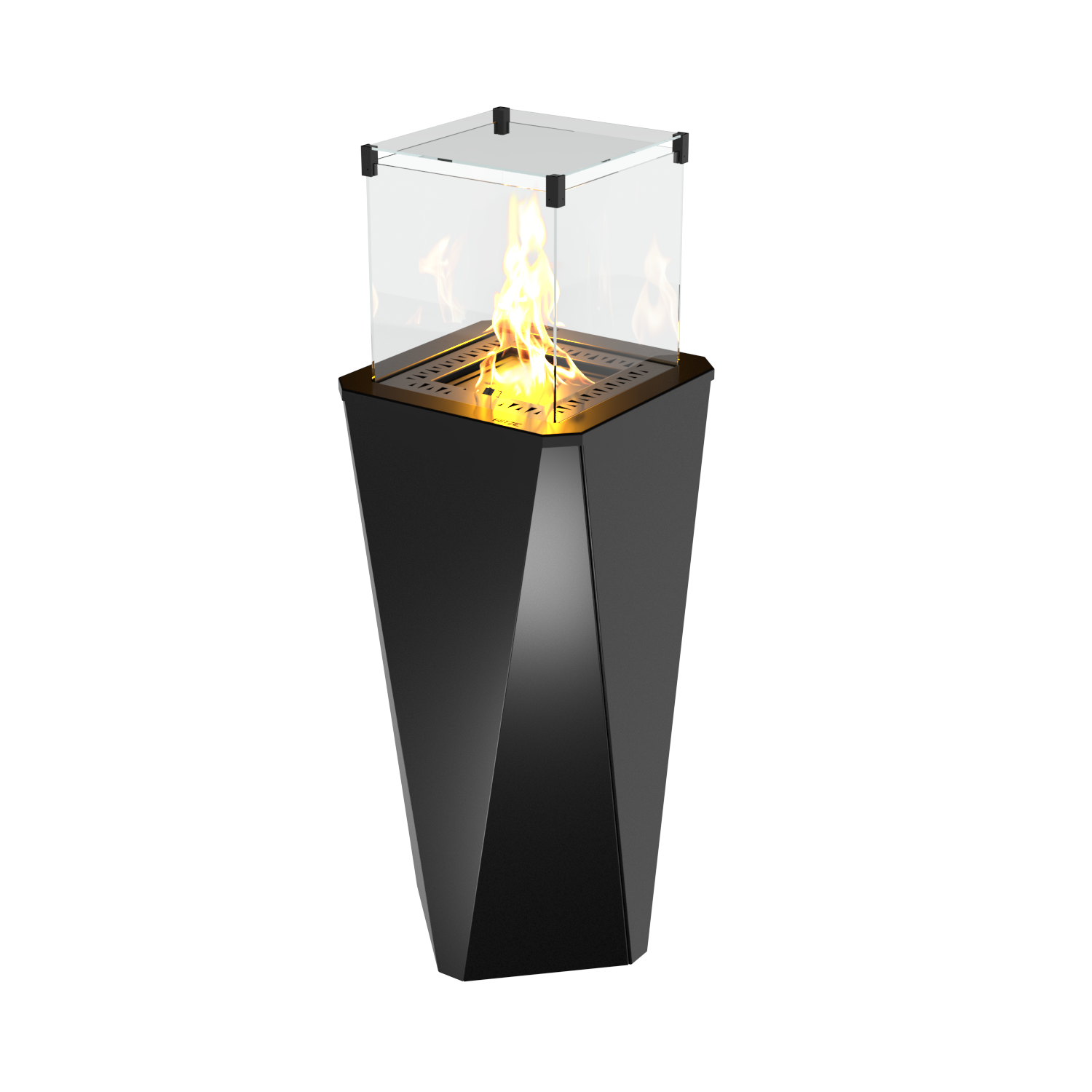 Hitze Gas-Terrassenheizung FUENTE V 5,7 kW schwarz Gasheizung Gas-Gartenheizer