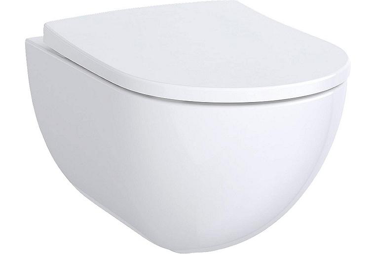 Geberit Wandtiefspül-WC Acanto weiß Kera-Tect spülrandlos Toilette WC Sanitär Bad