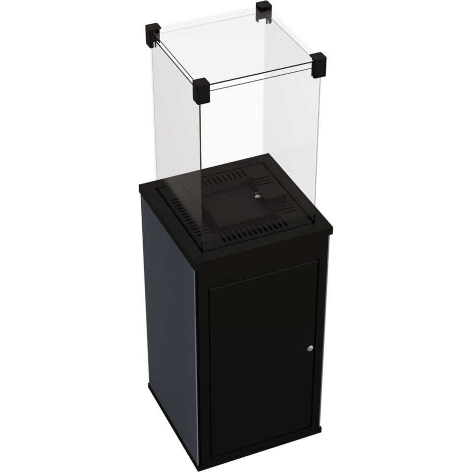 KRATKI Gaskamin PATIO Mini Quarzstein Filo Mercurio Gasheizgerät 4-8,2 kW