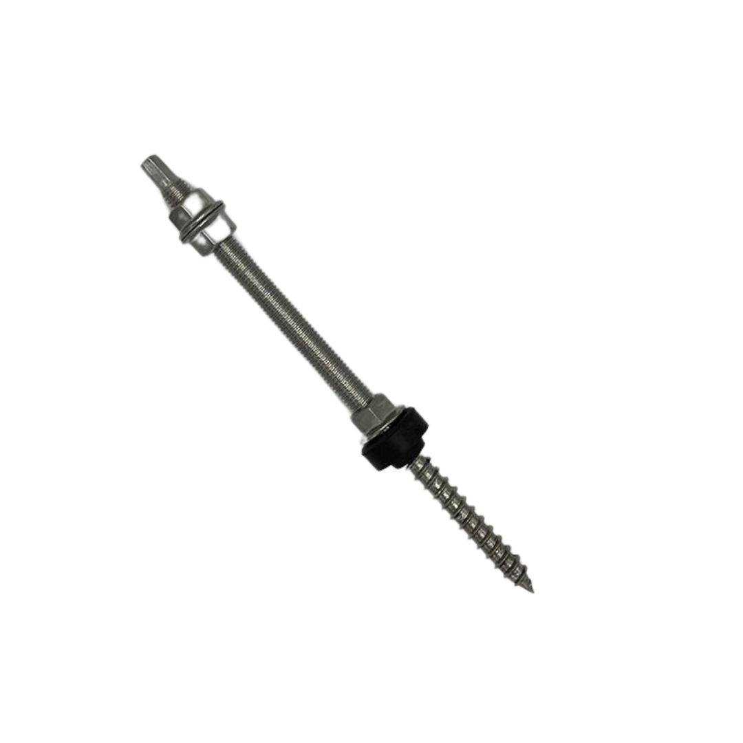 FeuerAnker Stockschraube M10x200 mm Adapterblech Solar EPDM A2 Edelstahl