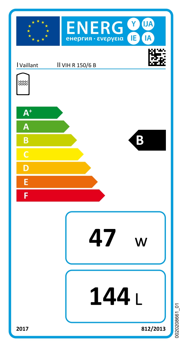 Vaillant uniSTOR VIH 120 L R B-Serie Warmwasserspeicher Wand- und Standheizgerät