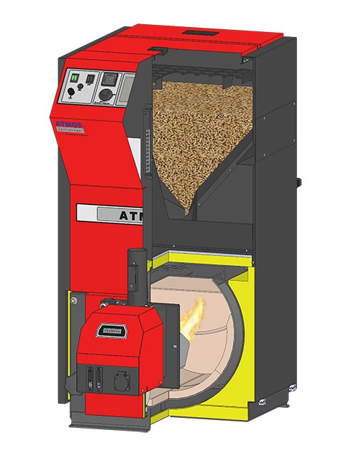 ATMOS Aufsatz für PX15 und PX20 Kessel 200 mm Höhe 65 L Volumen Pelletspeicher