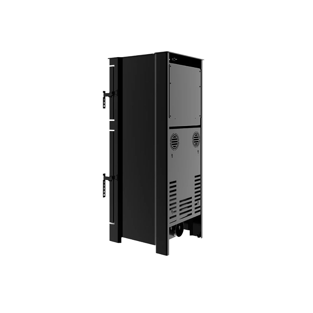Hitze freistehender Kamin LYNX O 6,5 kW  Kaminofen Wärmequelle Standkamin schwarz