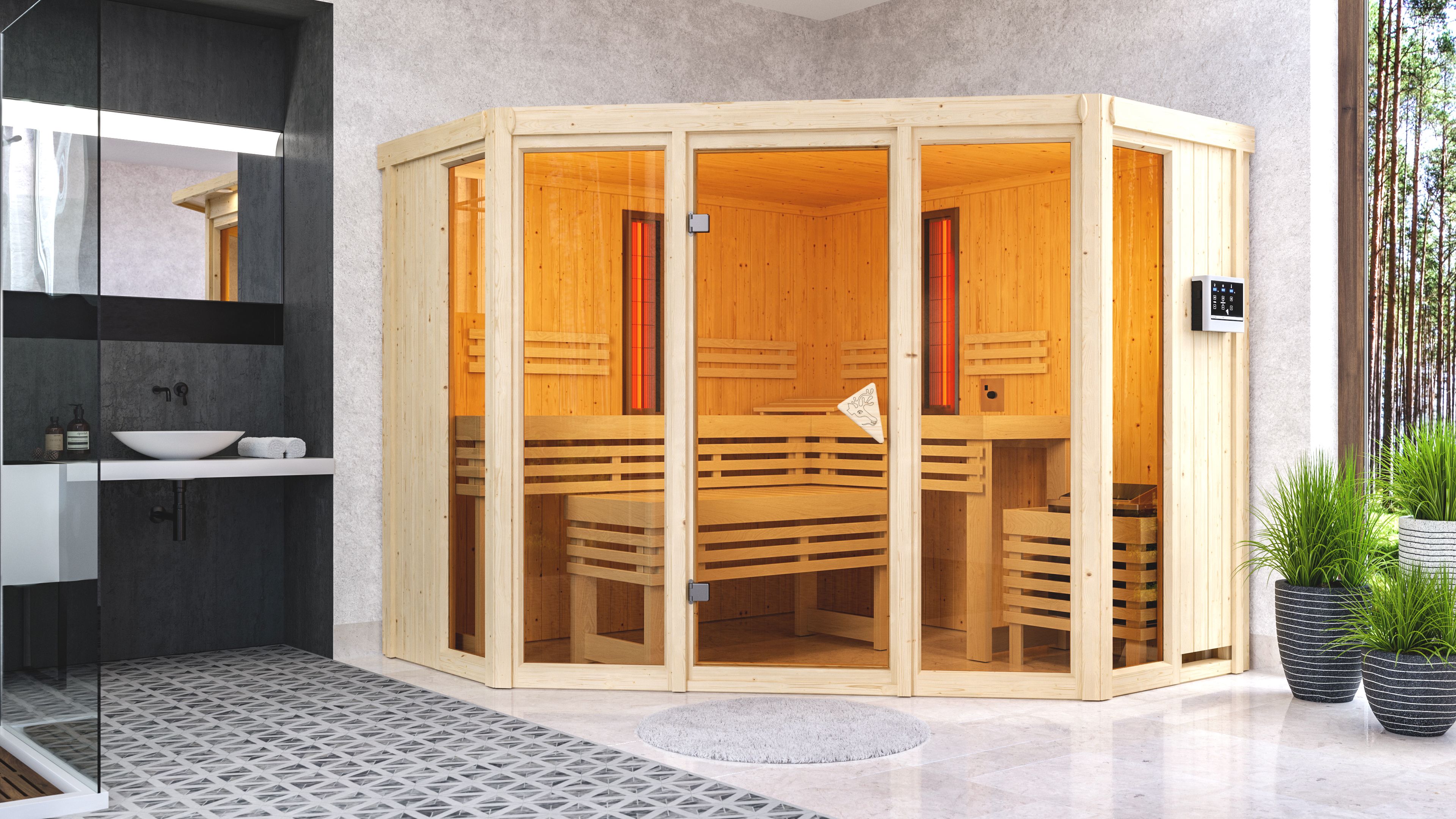 Karibu Sauna Asta - Systemsauna (Fronteinstieg)
