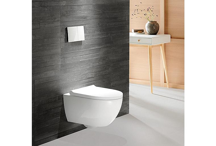 Geberit WC-Sitz Acanto weiß Softclose Quick-Release verriegelbar TurboFlush WC